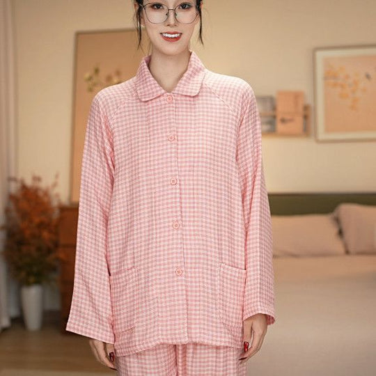 Unisex-Hausanzug, 4-lagige Baumwollgaze, weich