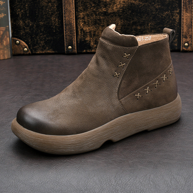 Herren Chelsea-Stiefel aus Echtleder, gefüttert, mit Reißverschluss