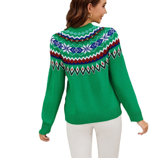 Strickpullover mit Kontrastmuster