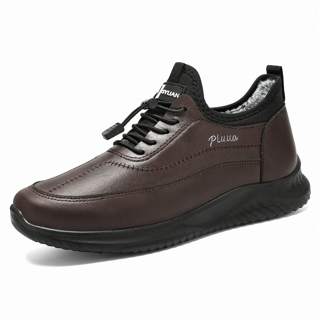 Gefütterte Herren-Winterstiefel mit Plateausohle
