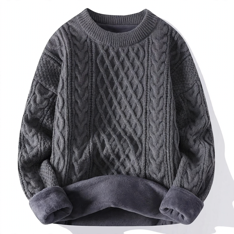 Unisex Strickpullover, gefüttert, verschiedene Kragenformen