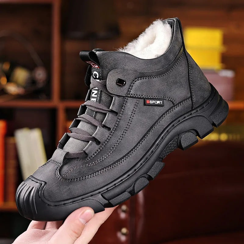 Gefütterte Herren-Stiefeletten, Winter-Freizeitschuhe