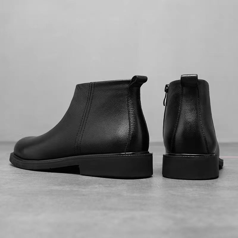 Herren Chelsea-Stiefel, europäischer Stil, rund