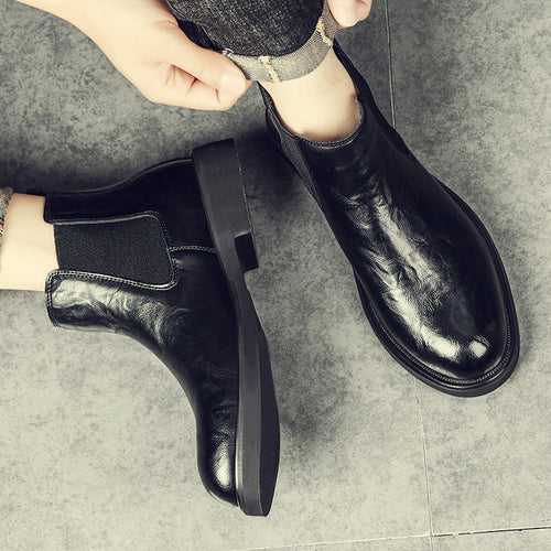 Herren-Chelsea-Stiefel aus weichem Leder, rutschfest