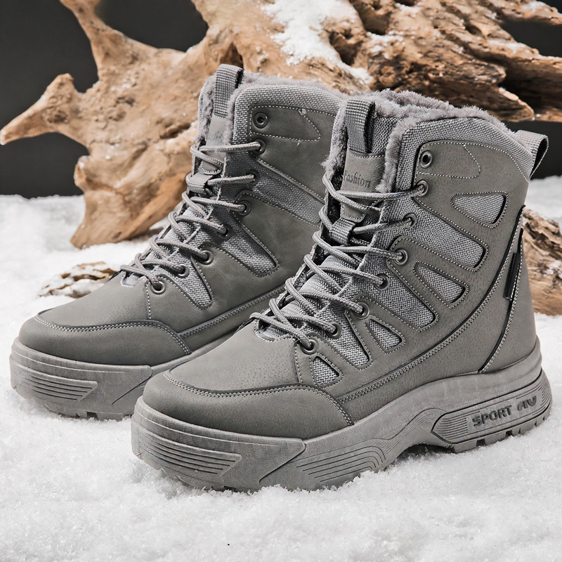 Herren-Winterstiefel, gefüttert, wasserdicht, rutschfest