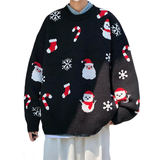 Weihnachtlicher Strickpullover für Herren, festliches Muster