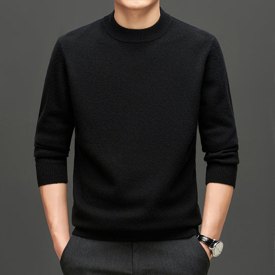 Herren-Kaschmirpullover mit Stehkragen, 400g