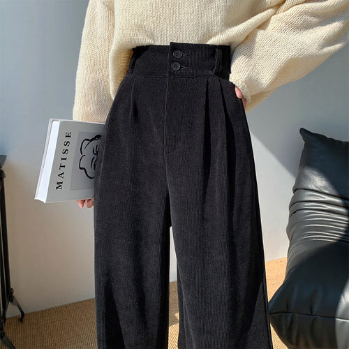 Damen-Cordhose, gefüttert, gerader Schnitt