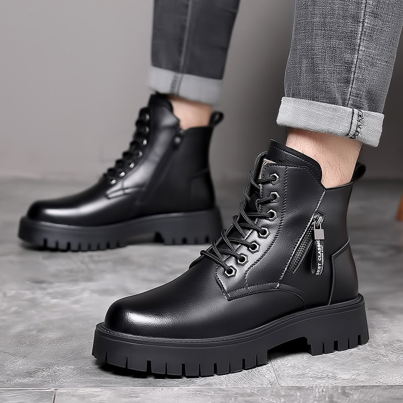Gefütterte Herren-Winterstiefel, wasserabweisend