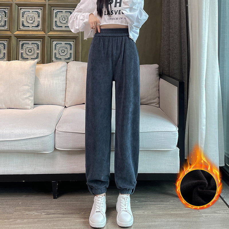 Damen-Cord-Cargohose, lässiger Schnitt
