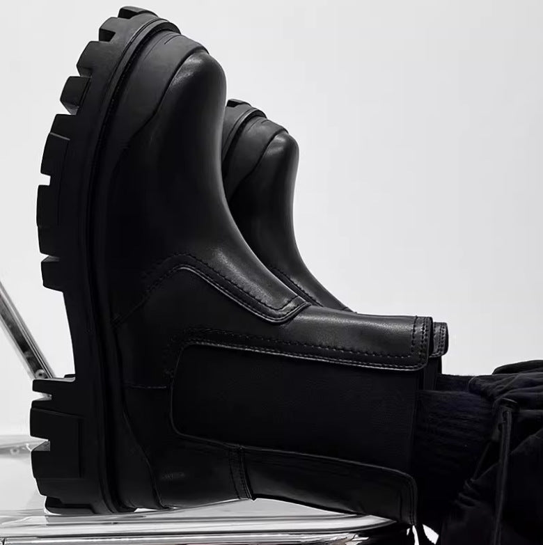 Elegante Herren-Chelsea-Boots mit Plateau-Sohle