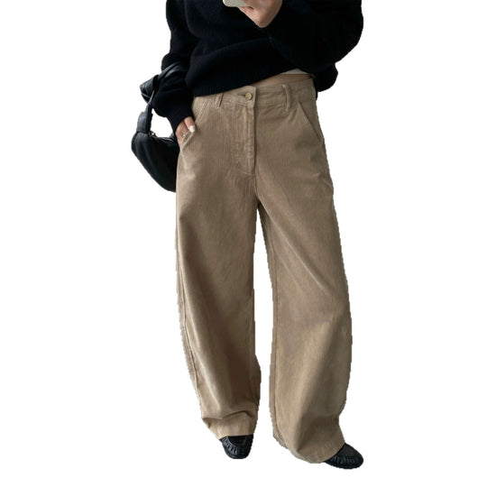 Baumwoll-Cordhose, weit geschnitten, gefüttert, Herbst/Winter