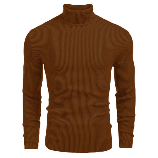 Herren-Rollkragenpullover, Langarm, Strick