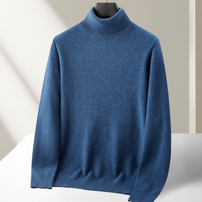 Herren-Rollkragenpullover aus 100% Schurwolle