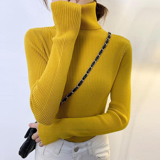 Damen-Rollkragenpullover, langärmlig, große Größen