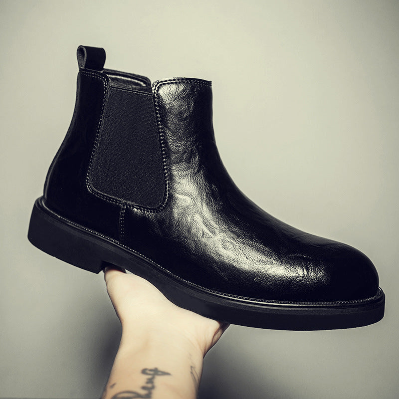 Herren-Chelsea-Stiefel aus weichem Leder, rutschfest
