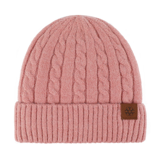 Gefütterte Strickmütze mit Umschlag, Winter