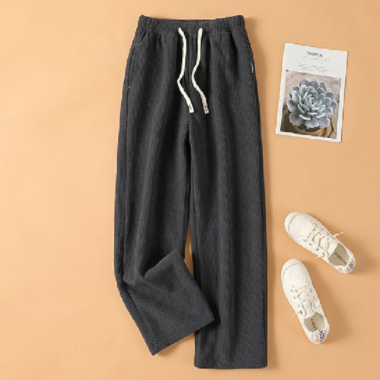 Damen-Cordhose, hohe Taille, gerade Passform