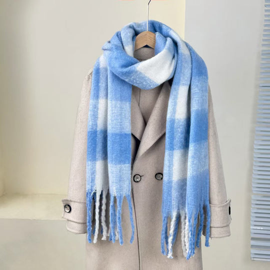 Karierter Schal, 200 cm, weich und wärmend