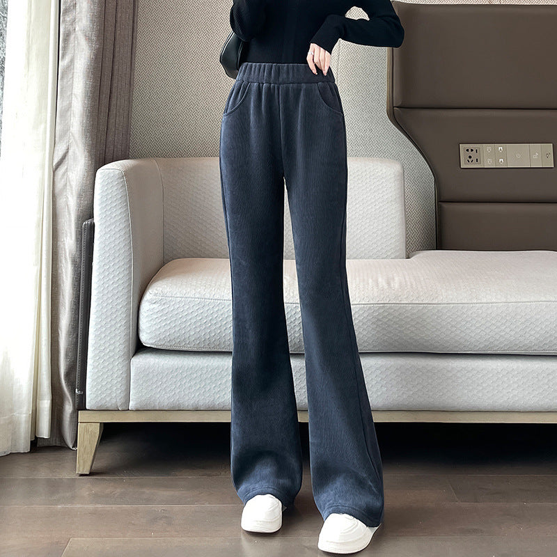 Damen Cordhose mit Schlag, gefüttert, Herbst und Winter