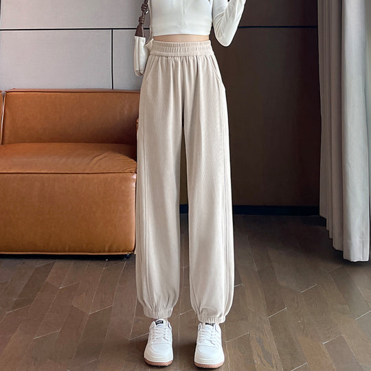 Damen-Freizeithose aus Chenille, gefüttert