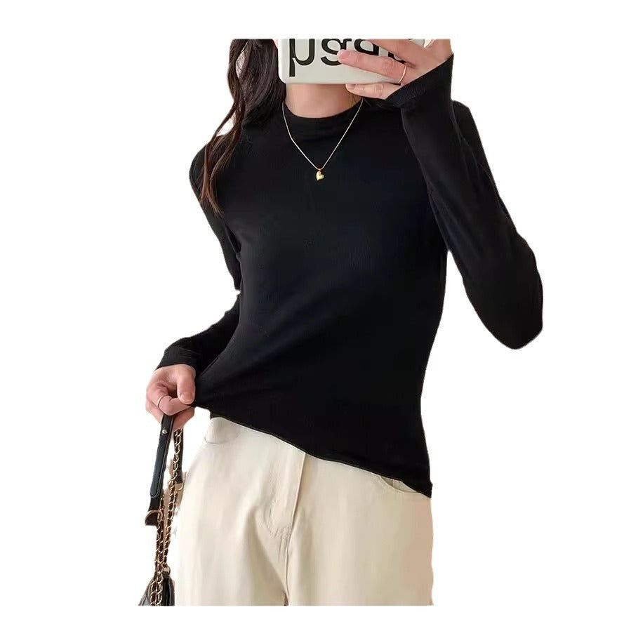 Damen-Strickshirt mit Stehkragen