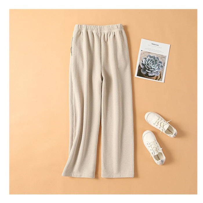 Damen-Cordhose, hohe Taille, gerade Passform