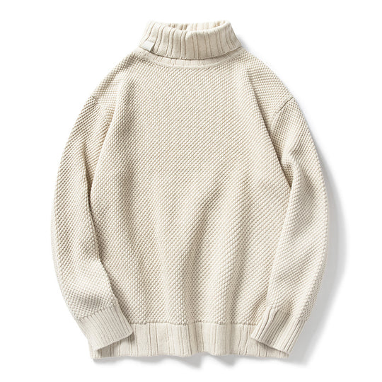 Herren-Strickpullover mit Rollkragen im Retro-Stil