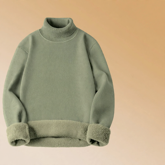 Herren-Rollkragenpullover, gefüttert, Modal-Mix, 350g