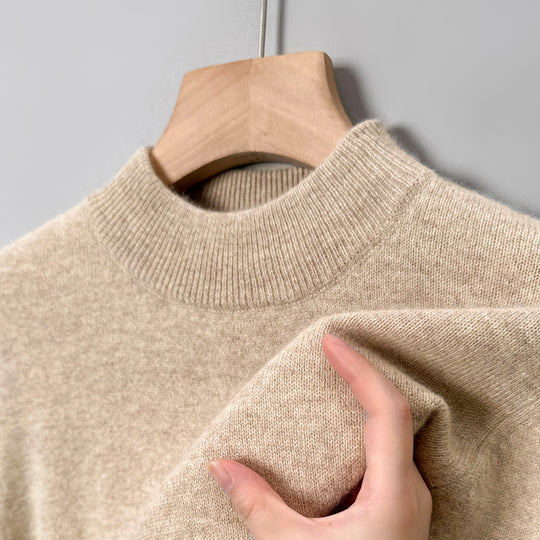 Herren-Strickpullover mit Stehkragen