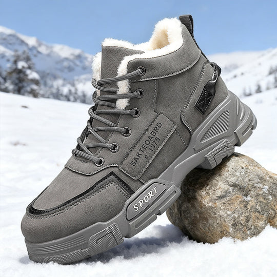 Gefütterte Herren-Winterstiefel, rutschfest und warm