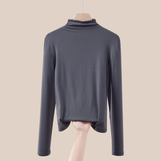 Dünner Damen-Rollkragenpullover, Langarm, Strick