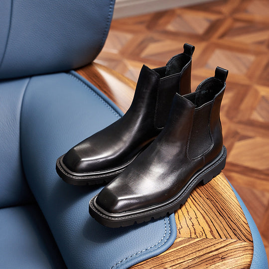 Herren-Chelsea-Stiefel aus Leder, Business-Stil