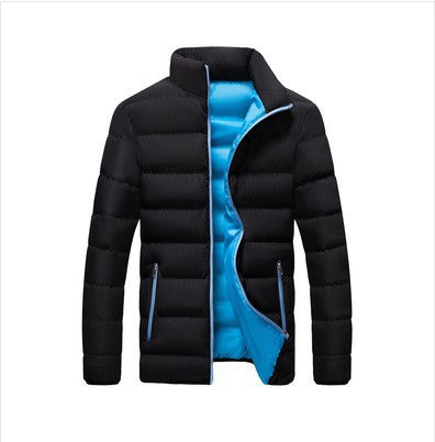 Herren-Steppjacke, Stehkragen, gefüttert, für Freizeit