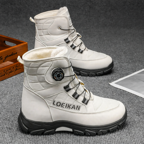 Gefütterte Herren-Winterstiefel, große Größen