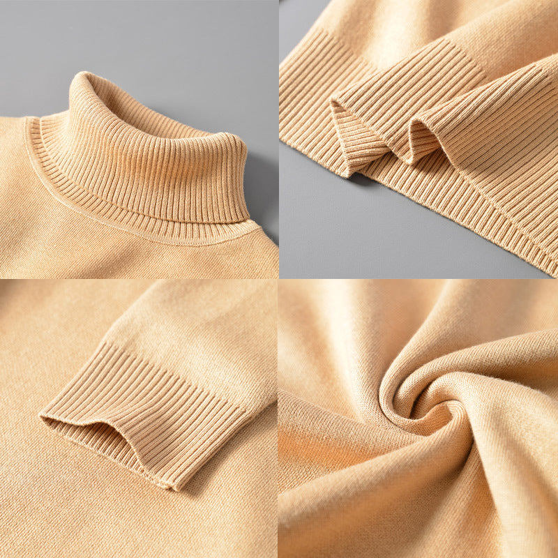 Herren-Rollkragenpullover, schmal geschnitten, 400g