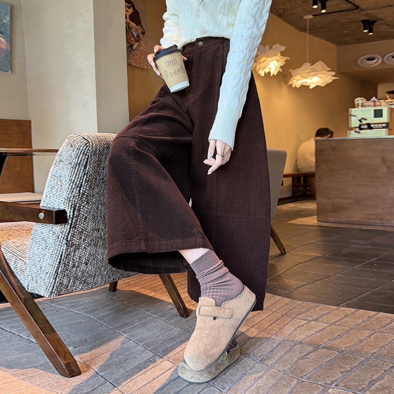 Damen-Cordhose, hoch tailliert, Ballon-Schnitt