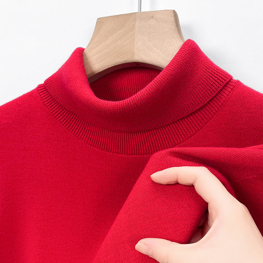 Herren-Wollpullover, Rollkragen, extra warm