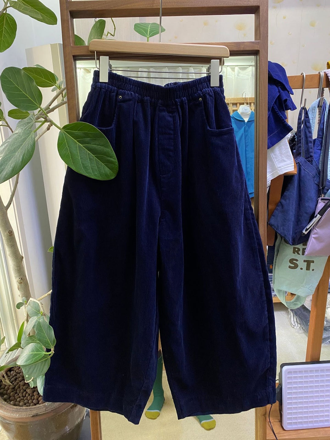 Vintage Kordhose für Damen, lockerer Schnitt, Baumwolle