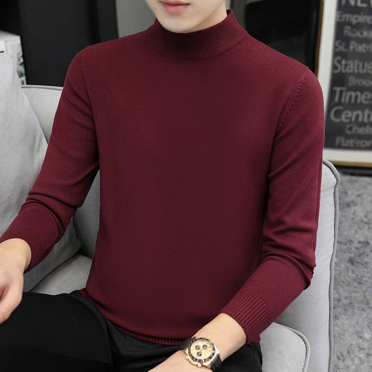 Herren-Strickpullover mit Stehkragen