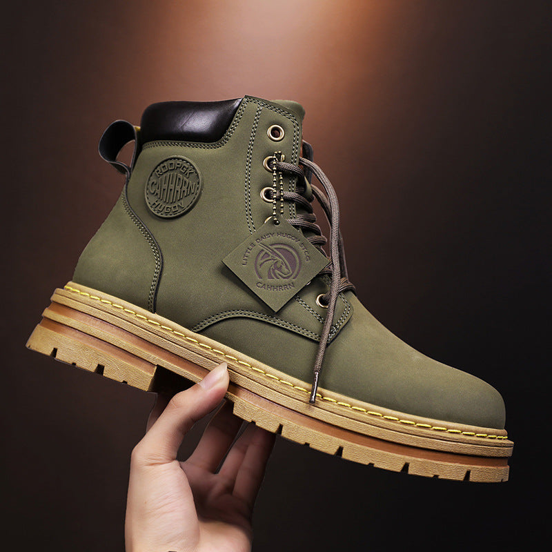 Herren-Stiefel, PU-Obermaterial, rutschfeste Gummisohle
