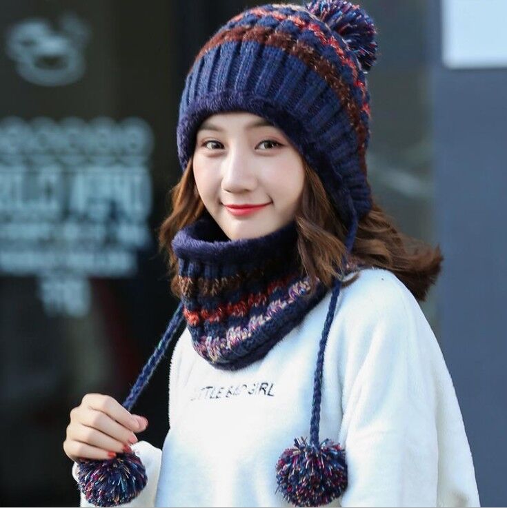 Strickmütze und Schal Set