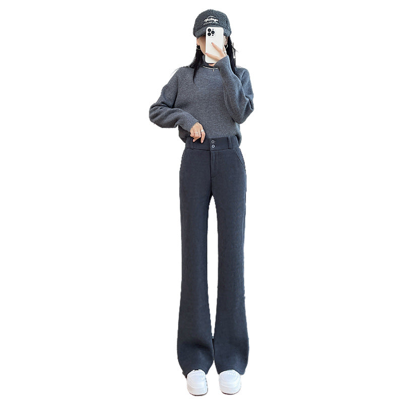 Damen-Cordhose mit leichtem Schlag, gefüttert