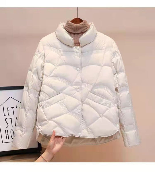 Leichte, kurze Daunenjacke für Damen, Weißentendaunen