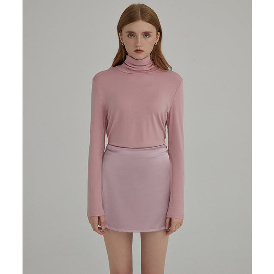 Damen-Langarm-Unterziehshirt, einfarbig