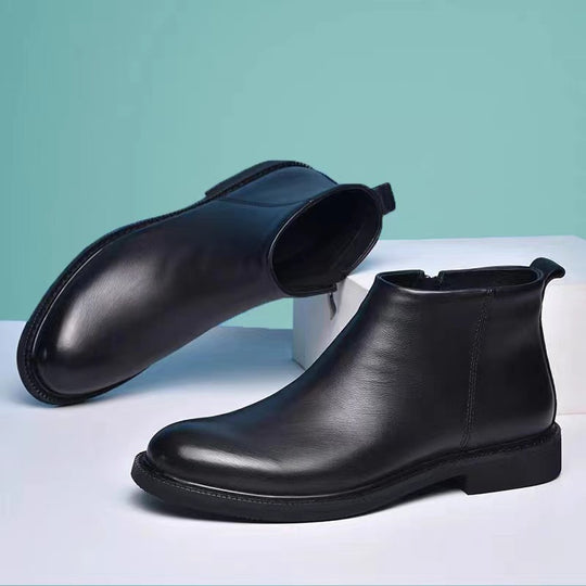 Herren Chelsea-Stiefel, europäischer Stil, rund