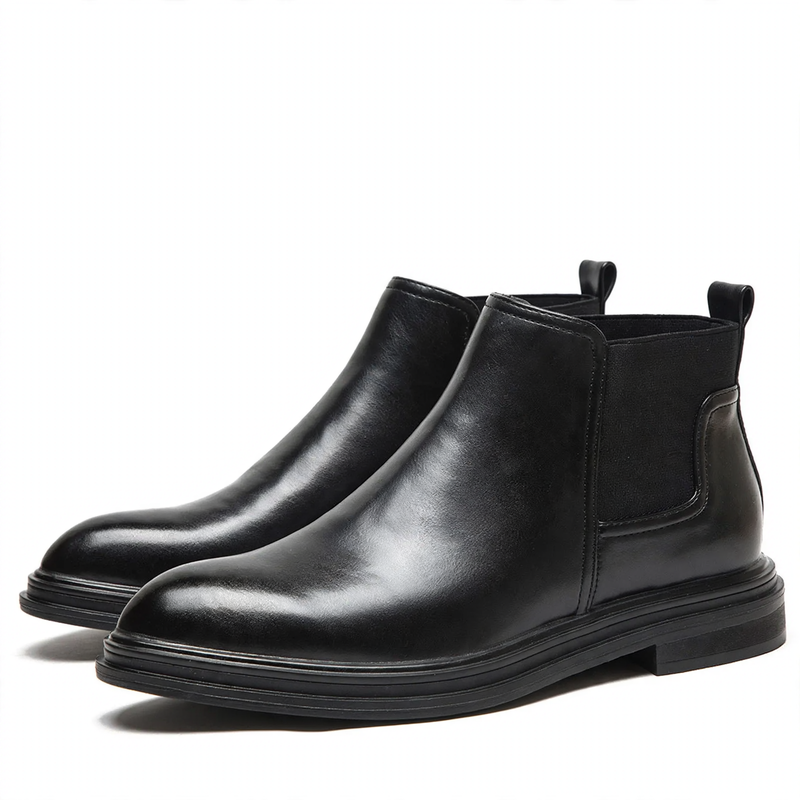 Herren-Chelsea-Stiefel, spitz zulaufend, gefüttert
