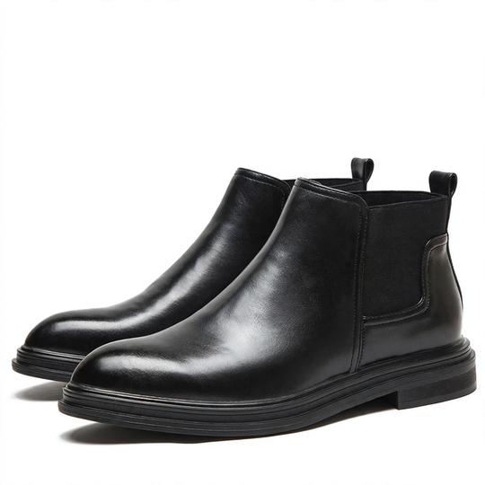 Herren-Chelsea-Stiefel, spitz zulaufend, gefüttert