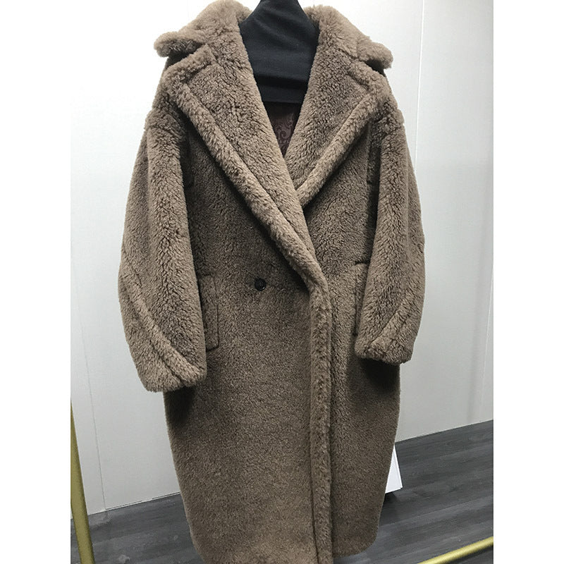 Teddy-Mantel, mittellang, für Damen