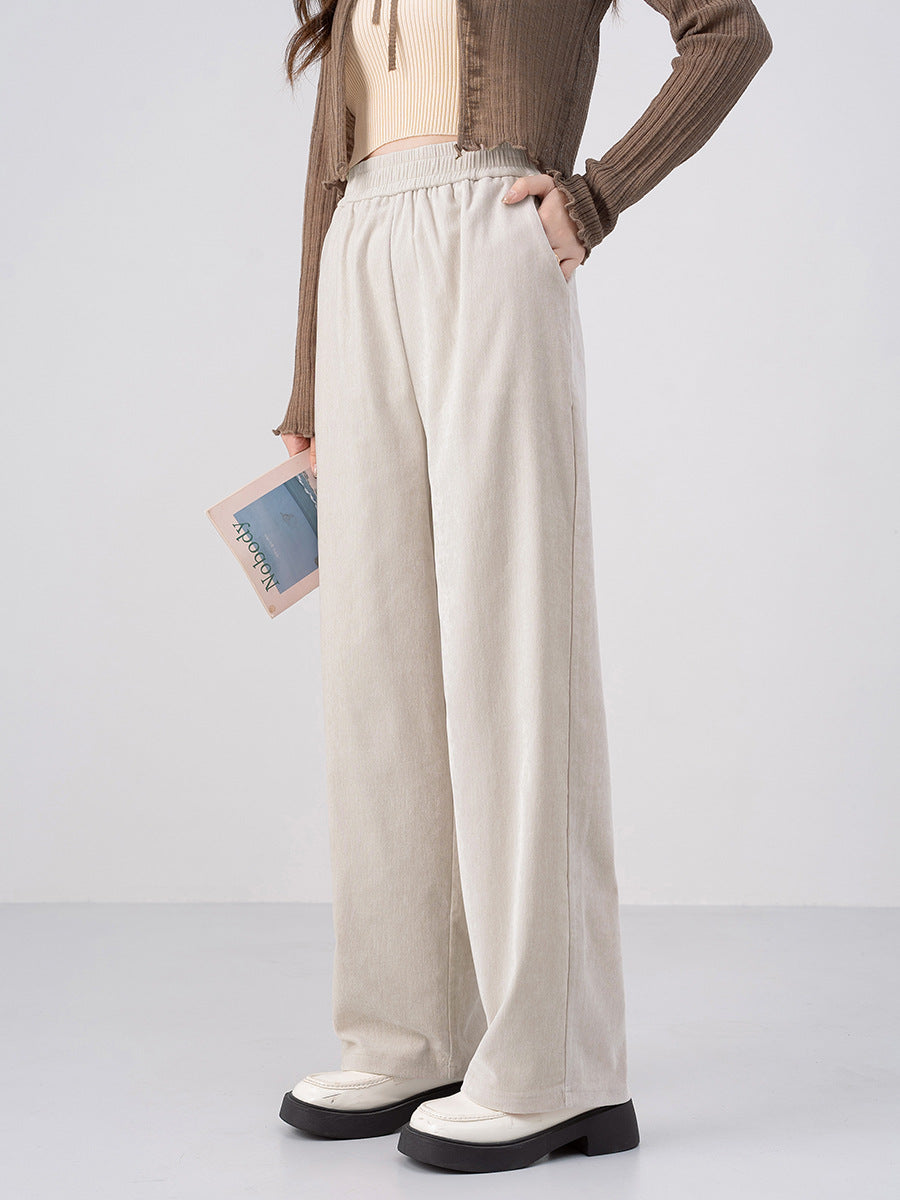 Chenille-Kord-Hose mit weitem Bein, warm und fließend